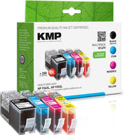 KMP Druckerpatronen H147V schwarz, cyan, magenta, gelb kompatibel zu HP 934XL/935XL (X4E14AE), 4er-Set