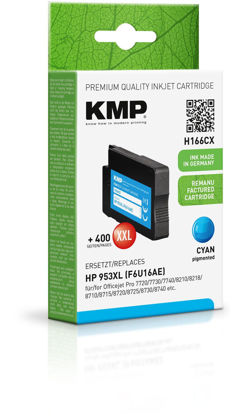 KMP Druckerpatrone H166CX cyan kompatibel zu HP 953XL (F6U16AE)