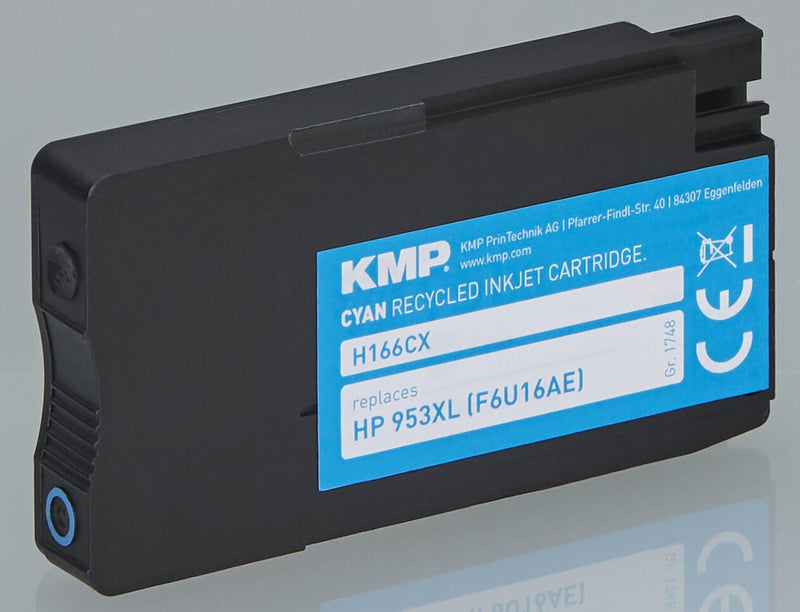 KMP Druckerpatrone H166CX cyan kompatibel zu HP 953XL (F6U16AE)