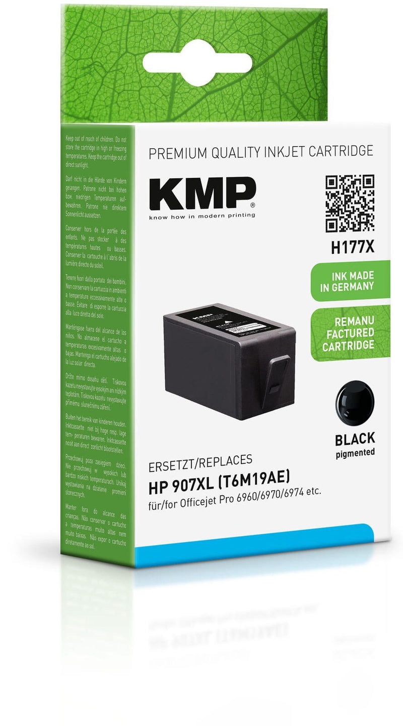 KMP Druckerpatrone H177 schwarz kompatibel zu HP 907XL (T6M19AE)