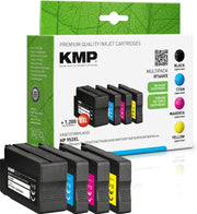 KMP Druckerpatronen H166VX schwarz, cyan, magenta, gelb kompatibel zu HP 953XL (3HZ52AE), 4er-Set