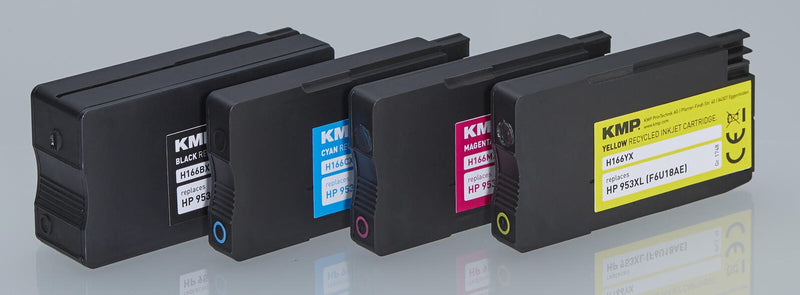 KMP Druckerpatronen H166VX schwarz, cyan, magenta, gelb kompatibel zu HP 953XL (3HZ52AE), 4er-Set