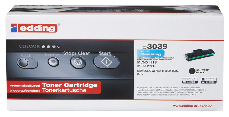 edding Toner EDD-3039 schwarz kompatibel zu SAMSUNG MLT-D111S (SU810A)