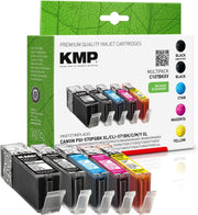 KMP Druckerpatronen C107BKXV 2x schwarz, 1x cyan, 1x magenta, 1x gelb kompatibel zu Canon PGI-570XL PGBK, CLI-571XL BK/C
