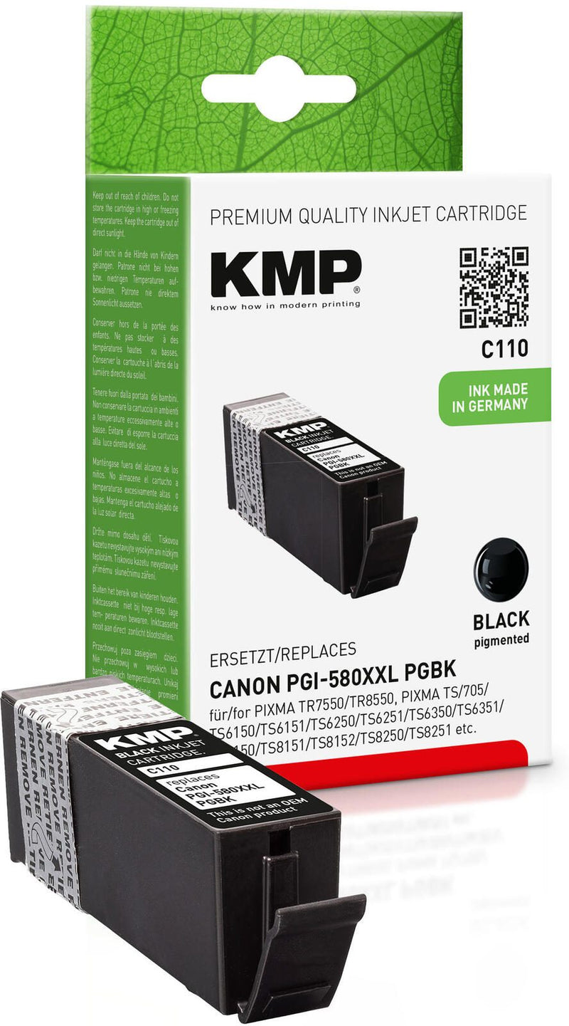 KMP Druckerpatrone C107BKXV schwarz kompatibel zu Canon PGI-580XXL PGBK