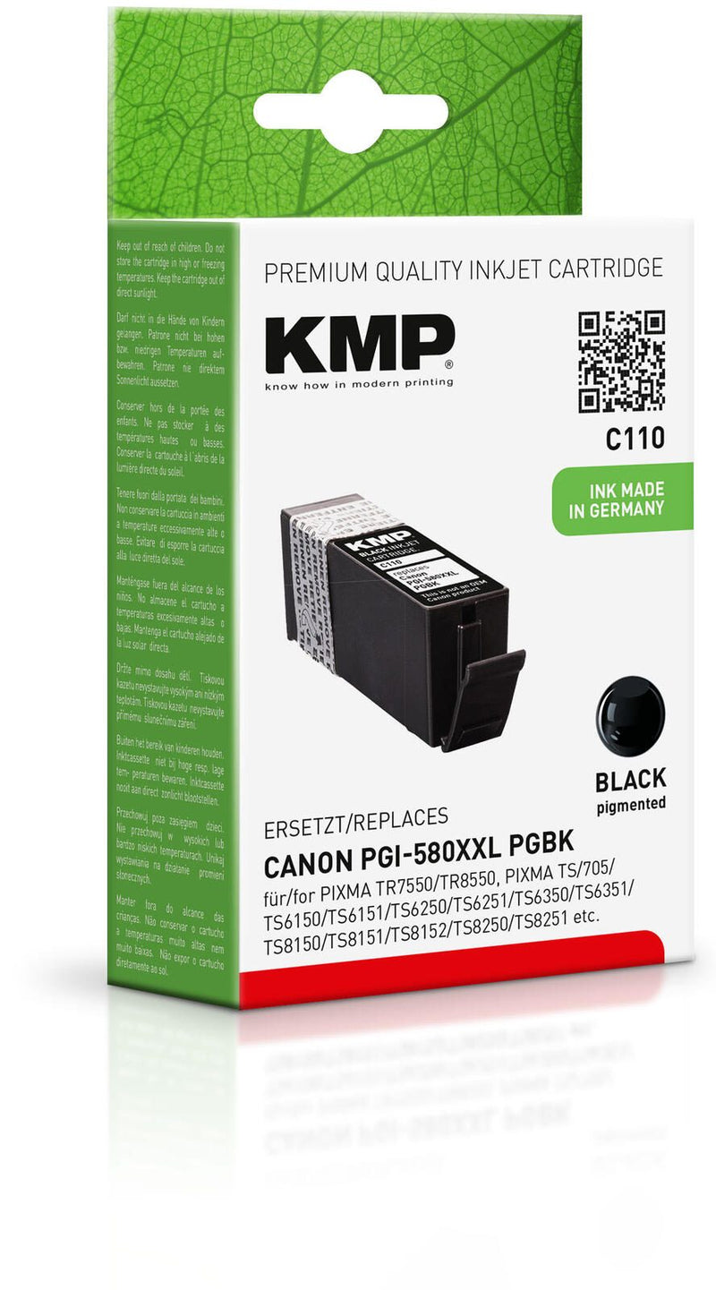 KMP Druckerpatrone C107BKXV schwarz kompatibel zu Canon PGI-580XXL PGBK