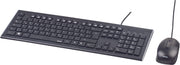 Hama Tastatur-Maus-Set kabelgebunden Cortino schwarz