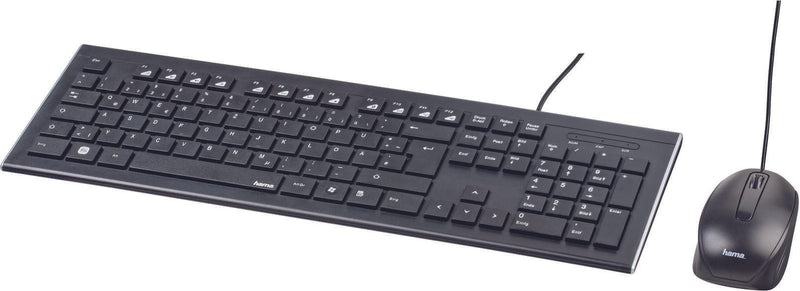 Hama Tastatur-Maus-Set kabelgebunden Cortino schwarz