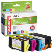 edding Druckerpatronen EDD-560 schwarz, cyan, magenta, gelb kompatibel zu HP 903XL (3HZ51AE), 4er-Set