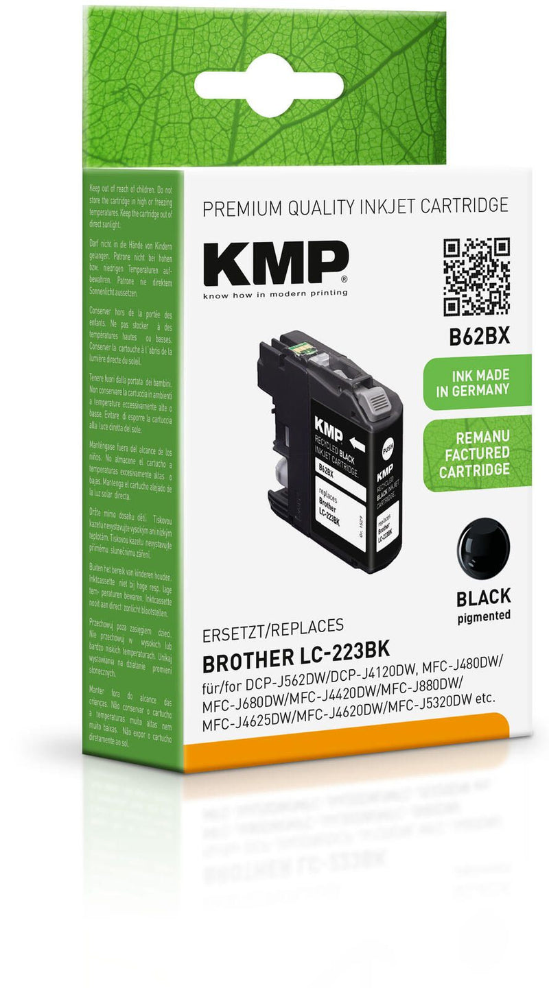 KMP Druckerpatrone B62BX schwarz kompatibel zu brother LC-223BK