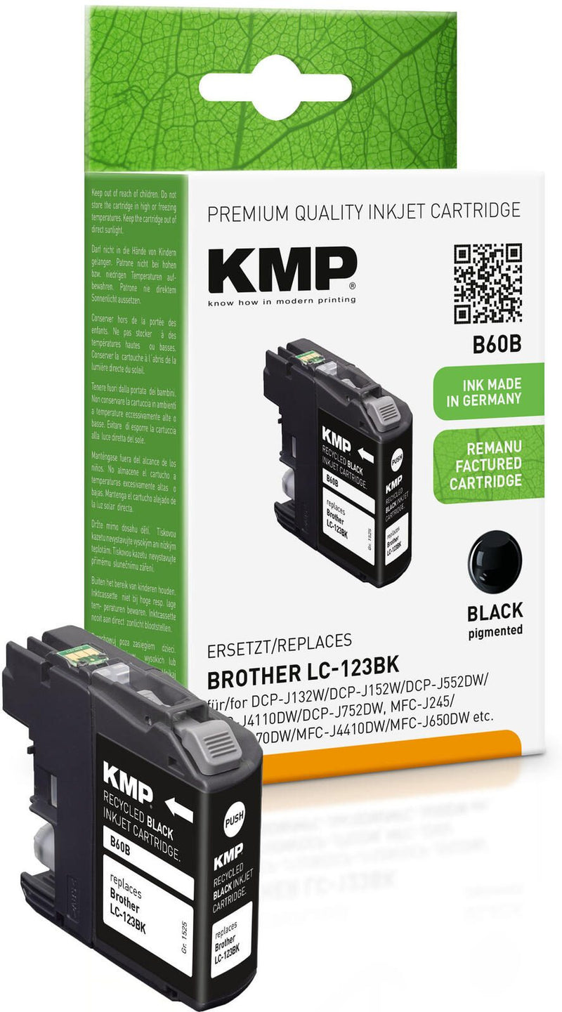 KMP Druckerpatrone B60B schwarz kompatibel zu brother LC-123BK