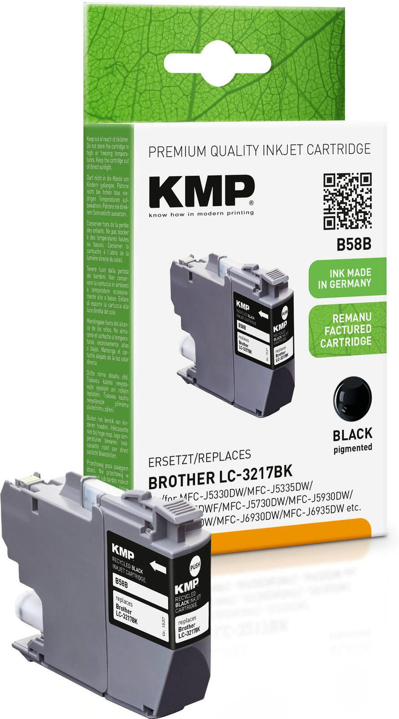 KMP Druckerpatrone B58B schwarz kompatibel zu brother LC-3217BK