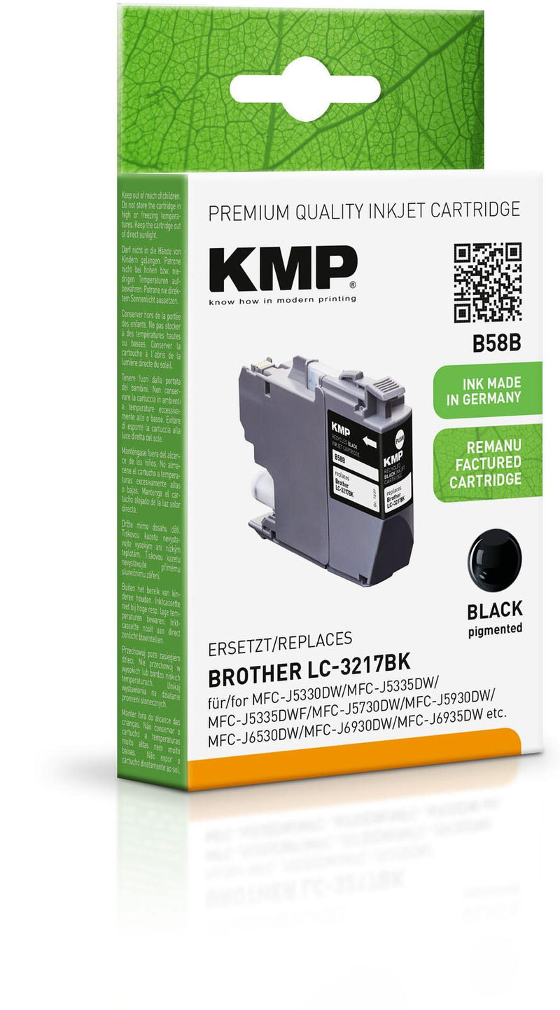 KMP Druckerpatrone B58B schwarz kompatibel zu brother LC-3217BK