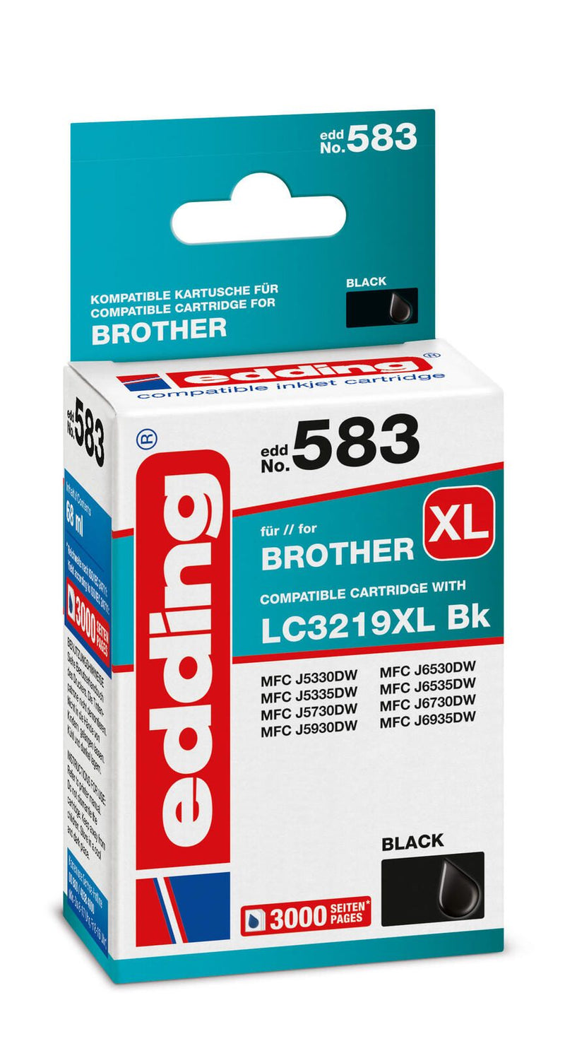 edding Druckerpatrone EDD-583 schwarz kompatibel zu brother LC-3219XLBK