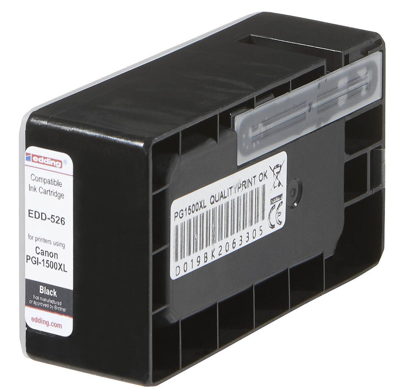 edding Druckerpatrone EDD-526 schwarz kompatibel zu Canon PGI-1500 XL BK