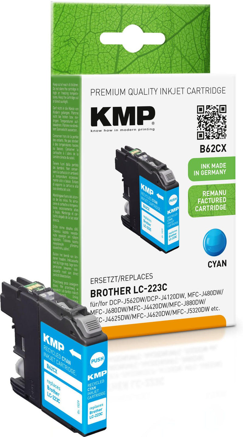 KMP Druckerpatrone B62CX cyan kompatibel zu brother LC-223C