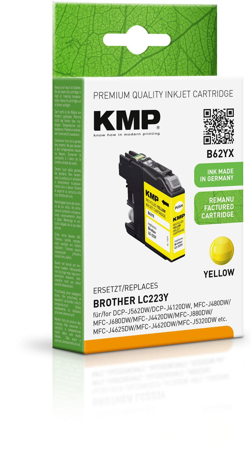 KMP Druckerpatrone B62YX gelb kompatibel zu brother LC-223Y
