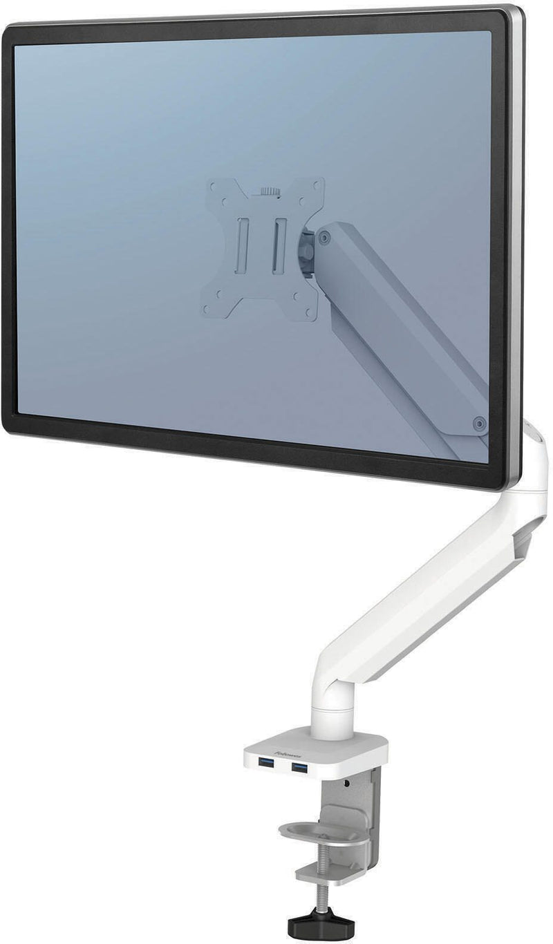 Fellowes Monitor-Halterung Platinum Single weiß