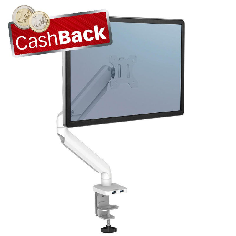 Fellowes Monitor-Halterung Platinum Single weiß