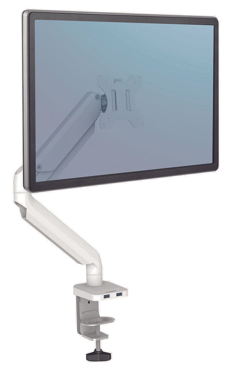 Fellowes Monitor-Halterung Platinum Single weiß
