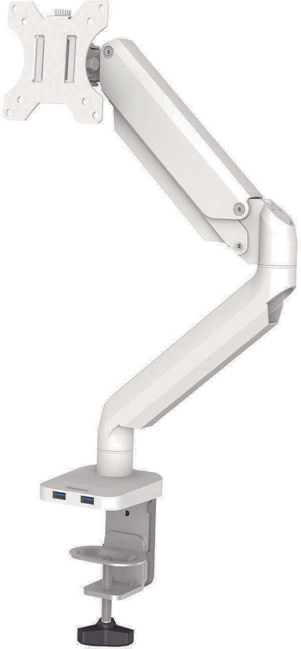 Fellowes Monitor-Halterung Platinum Single weiß