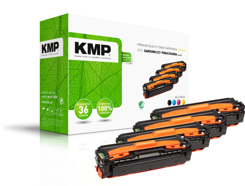 KMP Toner SA-T57V schwarz, cyan, magenta, gelb kompatibel zu SAMSUNG CLT-P504C (SU400A), 4er-Set