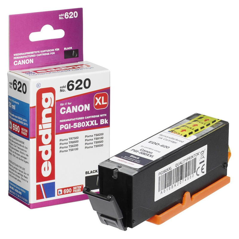edding Druckerpatrone EDD-620 schwarz kompatibel zu Canon PGI-580XXL BK