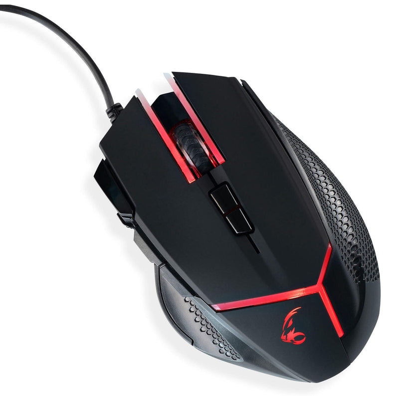 MediaRange MRGS200 Gaming Maus kabelgebunden schwarz, rot