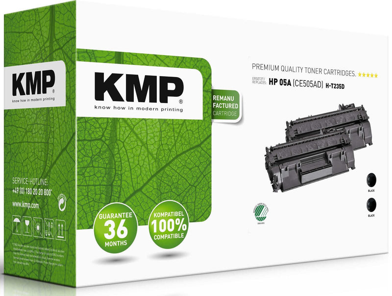 KMP Toner H-T235D schwarz kompatibel zu HP 05A (CE505D), 2er-Set