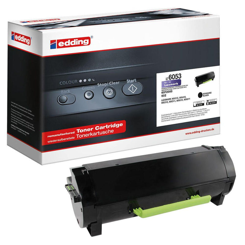 edding Toner EDD-6053 schwarz kompatibel zu LEXMARK 60F2000
