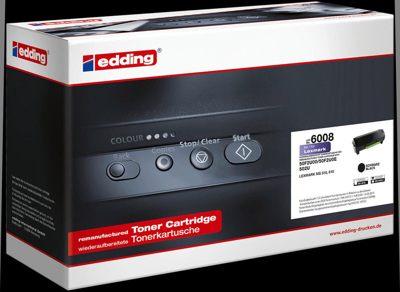edding Toner EDD-6008 schwarz kompatibel zu LEXMARK 50F2U00