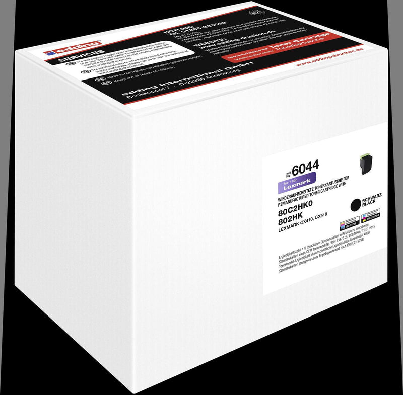 edding Toner EDD-6044 schwarz kompatibel zu LEXMARK 80C2HK0