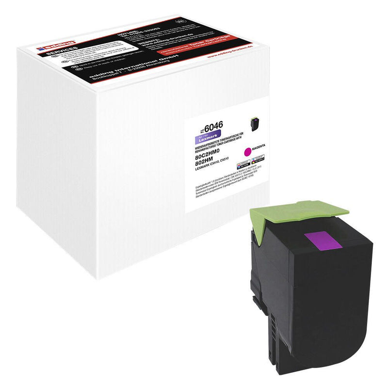 edding Toner EDD-6046 magenta kompatibel zu LEXMARK 80C2HM0