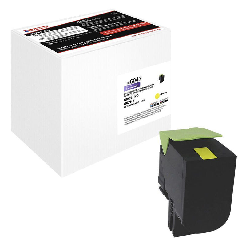 edding Toner EDD-6047 gelb kompatibel zu LEXMARK 80C2HY0