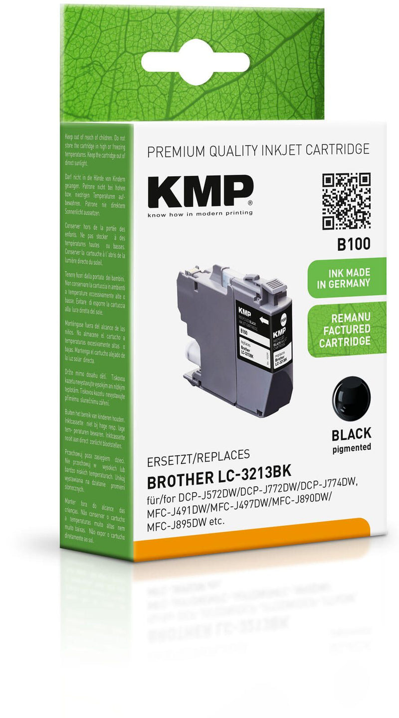 KMP Druckerpatrone B100 schwarz kompatibel zu brother LC-3213BK