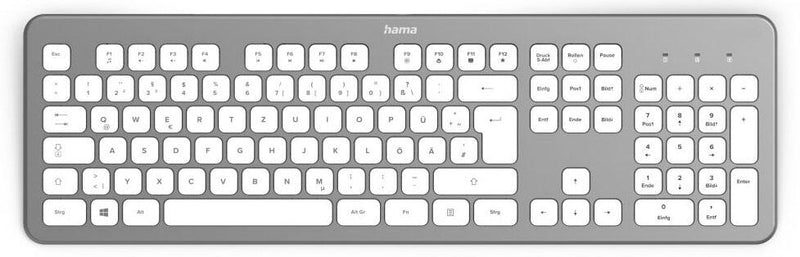 Hama Tastatur kabellos KW-700 silber, weiß