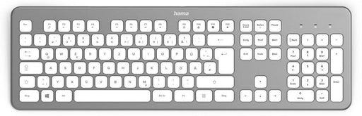 Hama Tastatur kabellos KW-700 silber, weiß