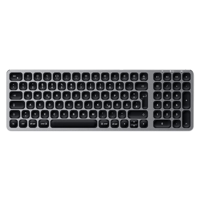SATECHI Tastatur kabellos Compact Backlit Bluetooth grau, silber