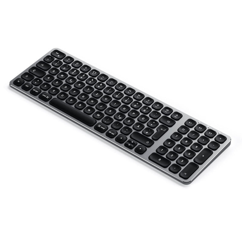 SATECHI Tastatur kabellos Compact Backlit Bluetooth grau, silber