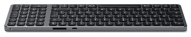 SATECHI Tastatur kabellos Compact Backlit Bluetooth grau, silber