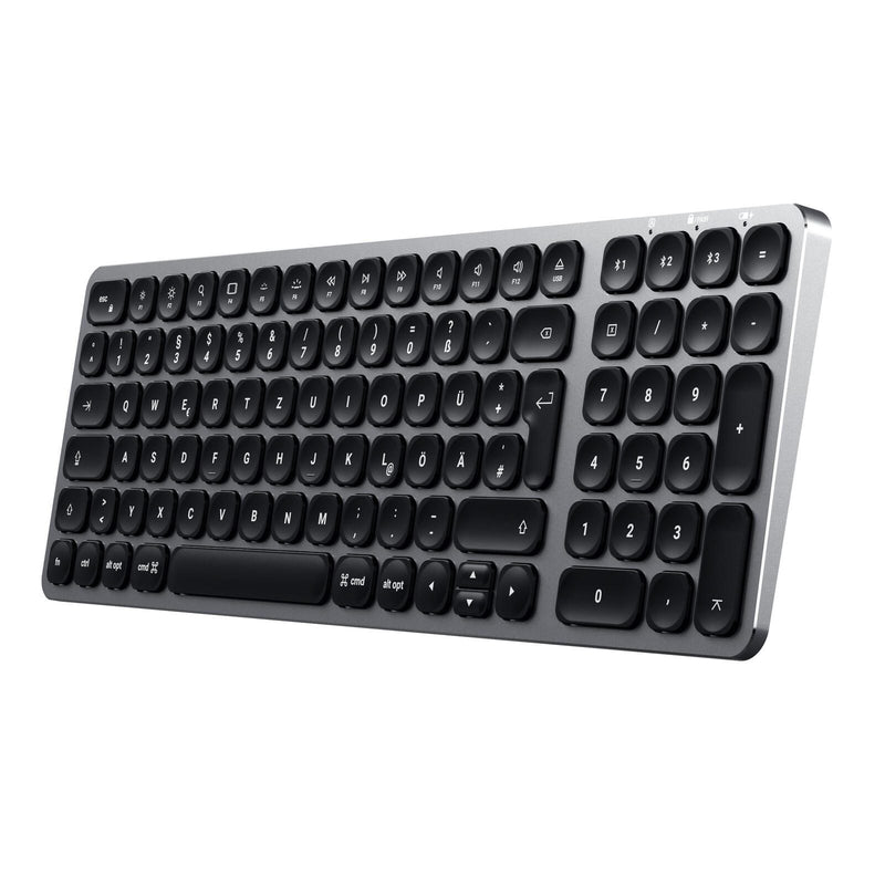 SATECHI Tastatur kabellos Compact Backlit Bluetooth grau, silber