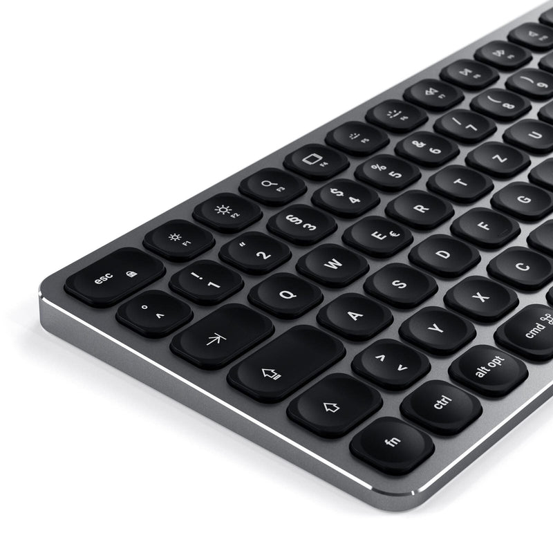 SATECHI Tastatur kabellos Compact Backlit Bluetooth grau, silber