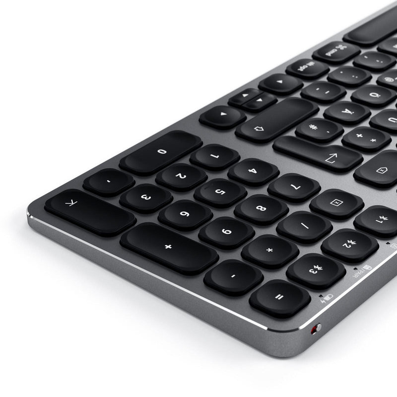 SATECHI Tastatur kabellos Compact Backlit Bluetooth grau, silber