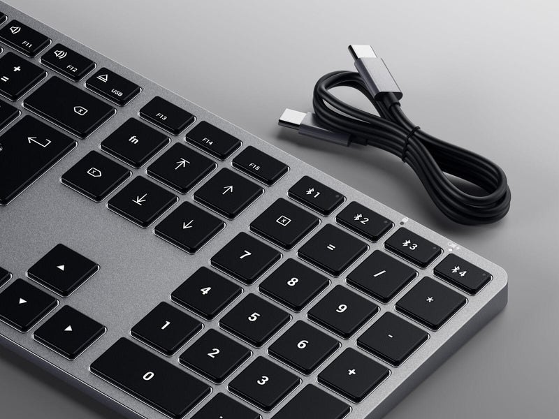 SATECHI Tastatur kabellos Slim X3 grau, silber