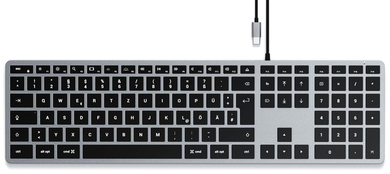 SATECHI Tastatur kabelgebunden Slim W3 grau, silber