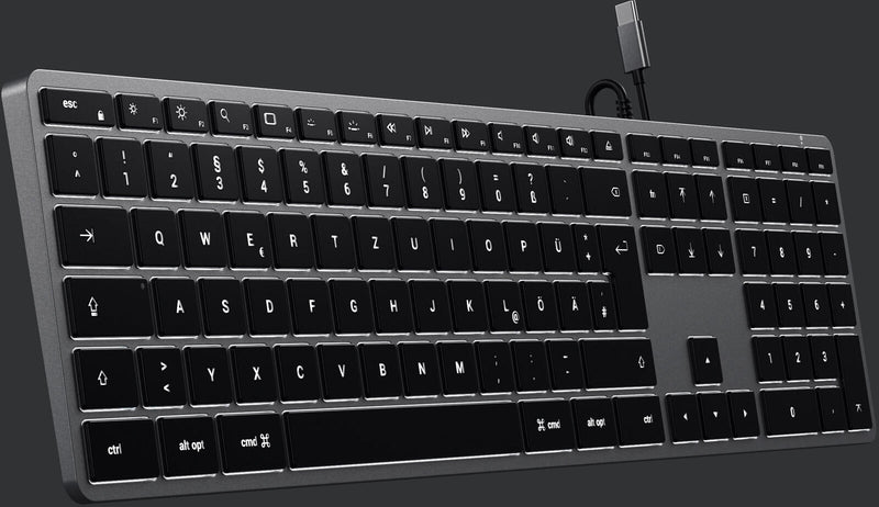SATECHI Tastatur kabelgebunden Slim W3 grau, silber
