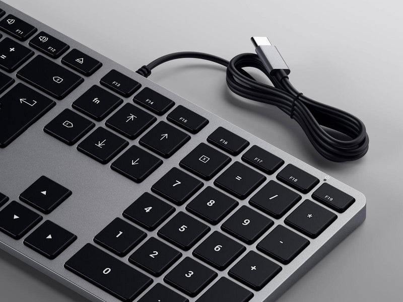 SATECHI Tastatur kabelgebunden Slim W3 grau, silber