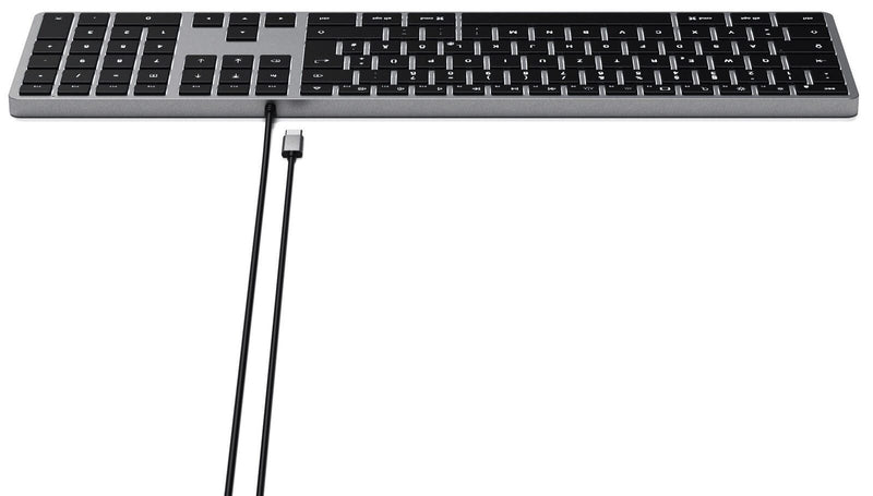 SATECHI Tastatur kabelgebunden Slim W3 grau, silber