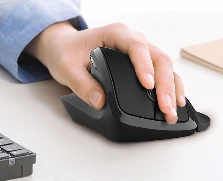 ergoleben EL0009 Maus ergonomisch kabellos schwarz