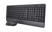 Trust Trezo Komfortables Set aus kabelloser Tastatur und Maus - Schwarz DE